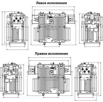 Фото чертежа ТМЗ 1000/10/0,4 Фото чертежа ТМЗ 1000/10/0,4