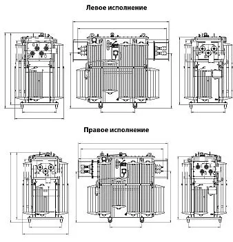 Фото чертежа ТМГФ 630/10/0,4 Фото чертежа ТМГФ 630/10/0,4