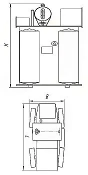 Фото чертежа ТМФ 1600/10/0,4